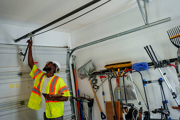 Professional Garage Door technician working in Morganville, NJ